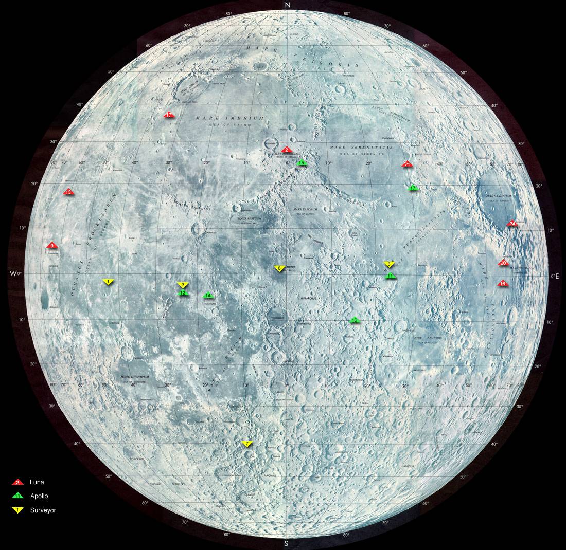 Moon Landing Map